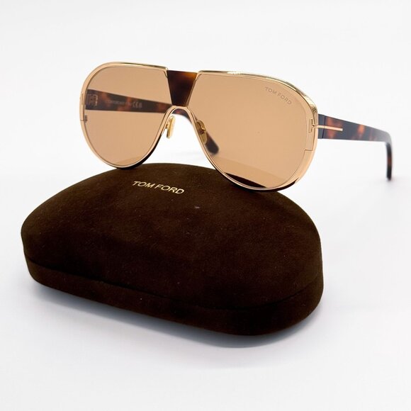 NEW TOM FORD SUNGLASSES VINCENZO TF1072 30E HAVANA UNISEX EYEWEAR FT1072/S 30E main image 4